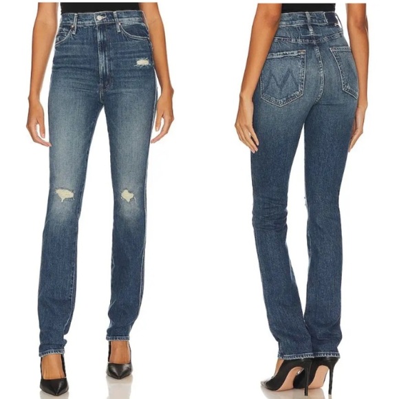 Mother Superior High Waisted Double Dazzler Heel Jeans in Morning Chores Size 25 - Picture 1 of 15